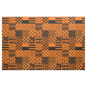 Tissu Conception de Patchwork Motif mixte orange noir (Fat Quarter)