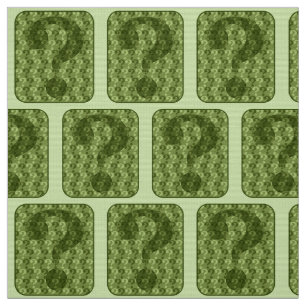 Tissu Conception de point d'interrogation en vert