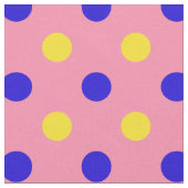 Tissu Conception de points polka rose bleu jaune (Fermer)