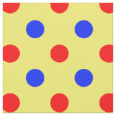 Tissu Conception de points polka rouges bleus jaunes  (Fermer)