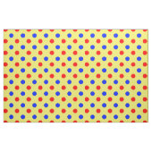 Tissu Conception de points polka rouges bleus jaunes  (Fat Quarter)