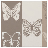 Tissu Conception de rayures de papillon de terre neutre (Fermer)