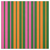 Tissu Conception de rayures verticales orange vert rose  (Échantillon)