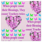 TISSU CONCEPTION D'ENSEIGNANT FLORAL JOLIE ROSE (Fermer)