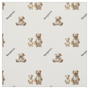 Tissu Conception d'ours endormi confortable avec motif d
