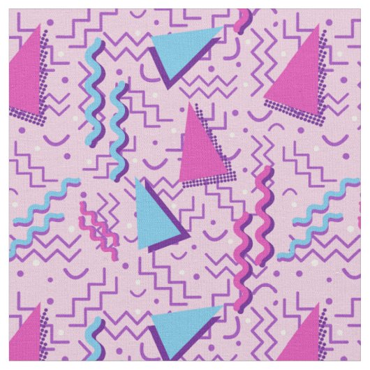Tissu Conception géniale de Memphis de rose en pastel (Fermer)