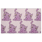 Tissu Conception graphique de Kitty de motif pourpre de (Fat Quarter)