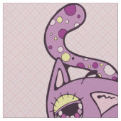 Tissu Conception graphique de Kitty de motif pourpre de (Détail)
