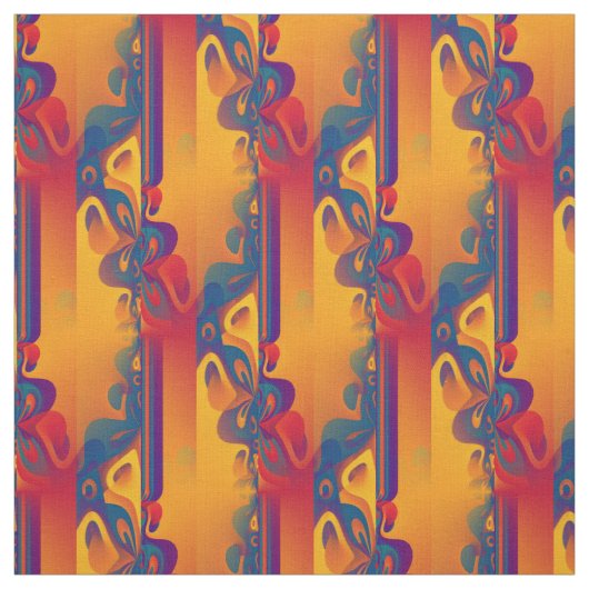 Tissu Conception graphique transparente - jaune rouge I (Échantillon)