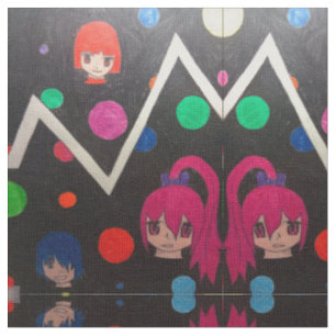 Tissu Conception lumineuse de caractères d'Anime