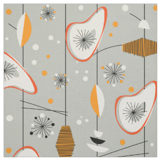 Tissu Conception moderne vintage des années 1950 au mili