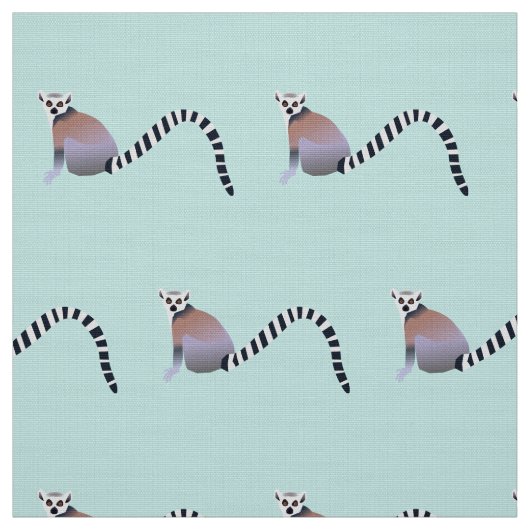TISSU CONCEPTION MOTIF DE LEMURS À BORD (Échantillon)