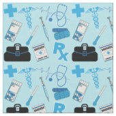 Tissu Conception Motif Médicale - Bleu bébé (Fermer)