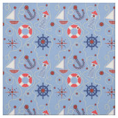 Tissu Conception nautique de patchwork (Échantillon)