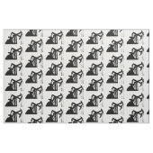 Tissu Conception noire de dispositif de pompage d'huile (Fat Quarter)