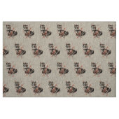 Tissu Conception orientale mignonne de chat de neko de (Fat Quarter)