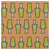 Tissu Conception Tribale Abstraite Verte, Marron, Blanch (Fermer)