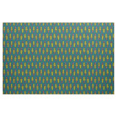 Tissu Conception Tribale Abstraite Verte, Rouge, Sarcell (Fat Quarter)