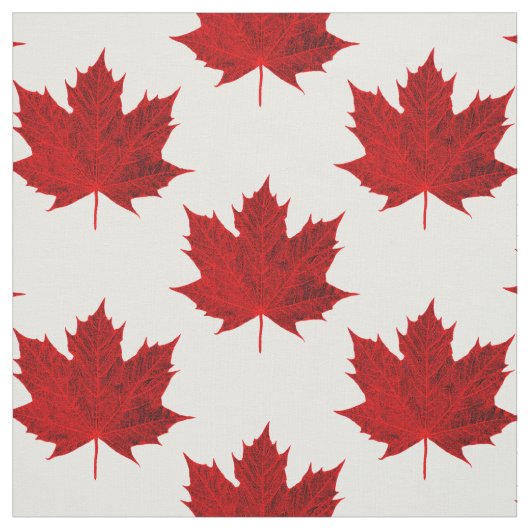 Tissu Conception vibrante de feuille d'érable rouge (Échantillon)