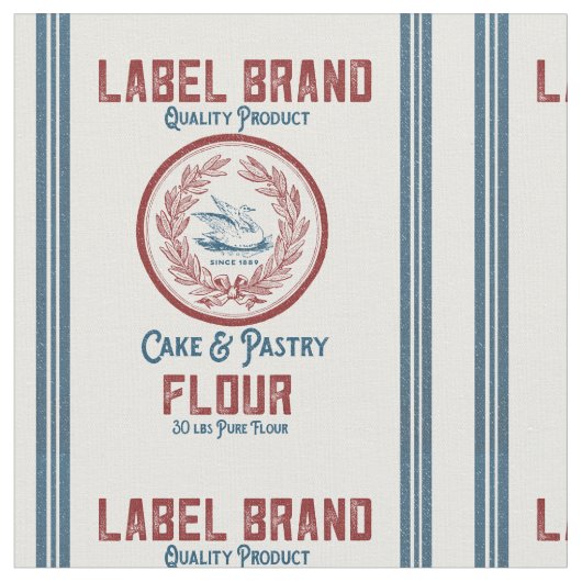 Tissu Conception vintage de sac à farine (Fermer)