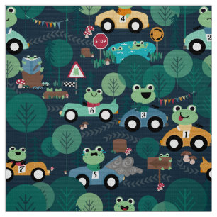 Tissu Conducteurs de voitures de course de grenouille en