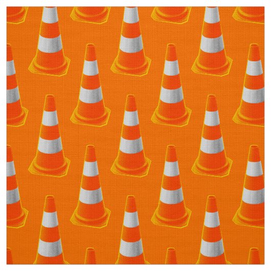 Tissu Cône de trafic avec rayures grises (Échantillon)