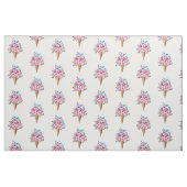 Tissu Cône rose Sakura crème glacée gaufre (Fat Quarter)