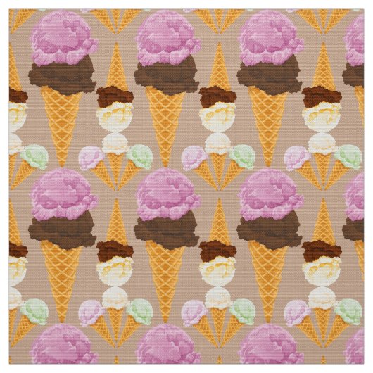 Tissu cônes de crème glacée (Échantillon)