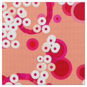 Tissu Confetti Abstrait moderne Print, Coral et Fuchsia (Fermer)