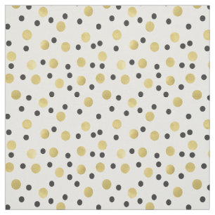 Tissu Confetti noir et or chic