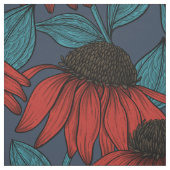 Tissu Confleurs rouges (Échantillon)