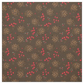 Tissu Conne de pin rustique et Berries Forêt forestière  (Échantillon)