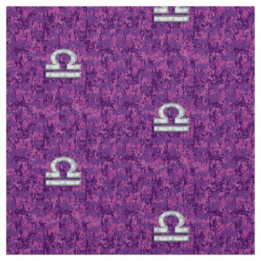 Tissu Connexion Libra sur Camo numérique Fuchsia (Échantillon)