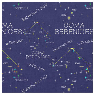 Tissu Constellation Coma Berenices de l'hémisphère Nord