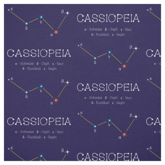 Tissu Constellation Des Étoiles Cassioipeia (Échantillon)