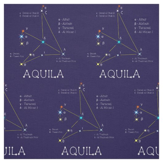 Tissu Constellation D'Étoiles Aquila Ou Aigle (Échantillon)