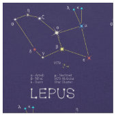 Tissu Constellation D'Étoiles Lepus Ou Rabbit (Fermer)