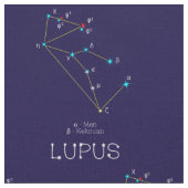 Tissu Constellation D'Étoiles Lupus Ou Wolf (Fermer)