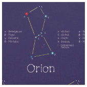 Tissu Constellation D'Étoiles Orion (Fermer)