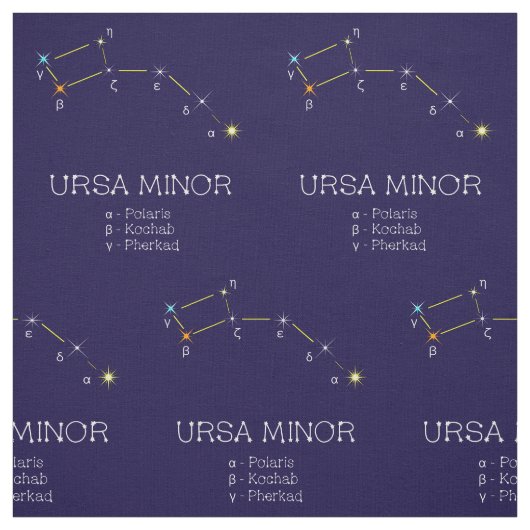 Tissu Constellation D'Étoiles Ursa Mineure (Échantillon)