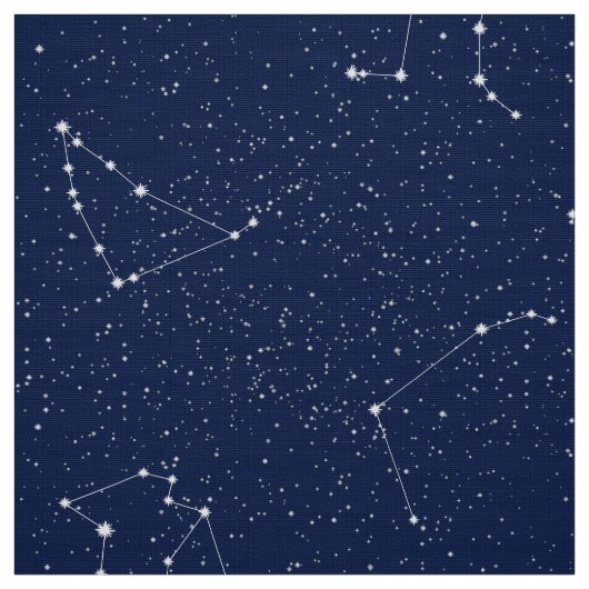 Tissu Constellations de zodiaque avec un ciel étoilé (Échantillon)