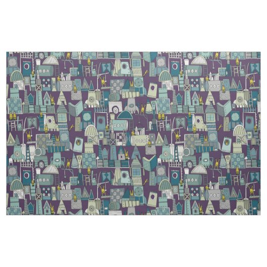 Tissu construction de fusée spatiale (Fat Quarter)