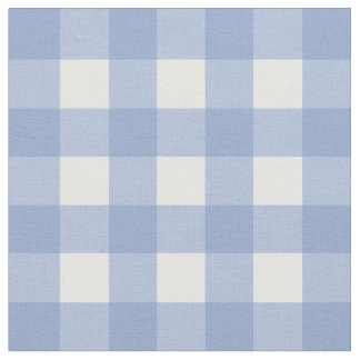 Tissu Contrôle bleu et blanc de sérénité de guingan