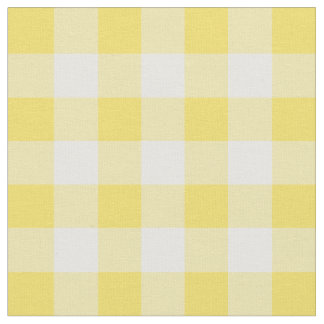 Tissu Contrôle jaune et blanc de renoncule de guingan