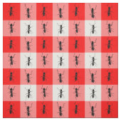 Tissu Contrôles rouges de blanc de couverture de (Échantillon)