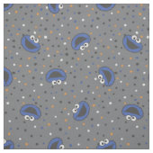 Tissu Cookie Monster | 180's Throwback Polka Dot Motif (Échantillon)