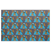 Tissu Cookie Monster mangeant tous les cookies (Fat Quarter)