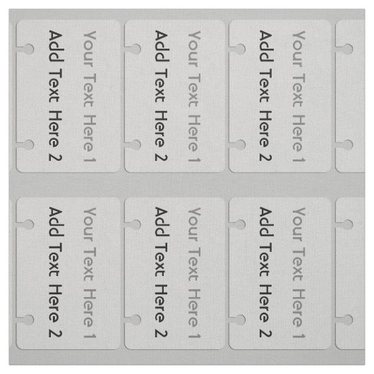 Tissu Cool Badge Ajouter Motif de texte Gris (Échantillon)