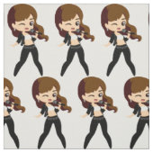 Tissu Cool fille chante Karaoke Thunder_Cove (Échantillon)