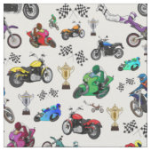 Tissu Cool Motorcycle Illustrations Motif (Fermer)